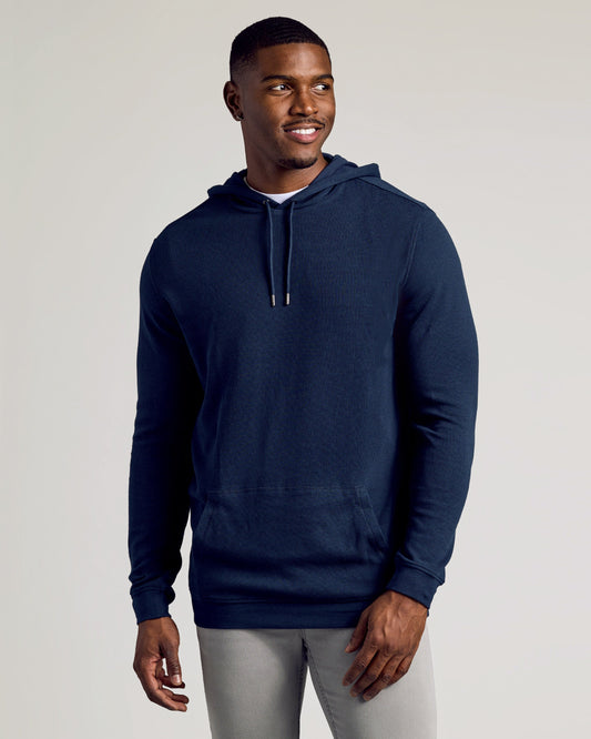 Navy Tall Waffle Hoodie