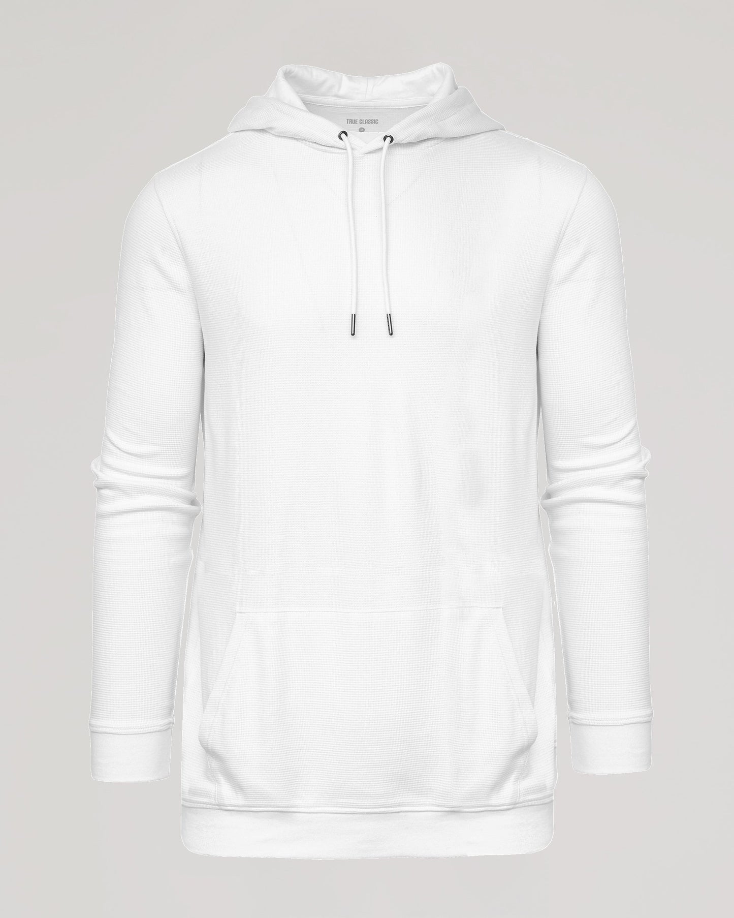 White Tall Waffle Hoodie