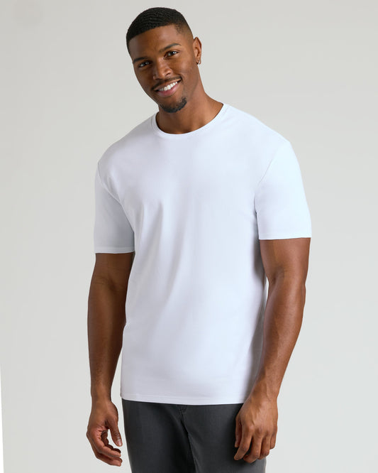 White Tall Pima Crew Neck