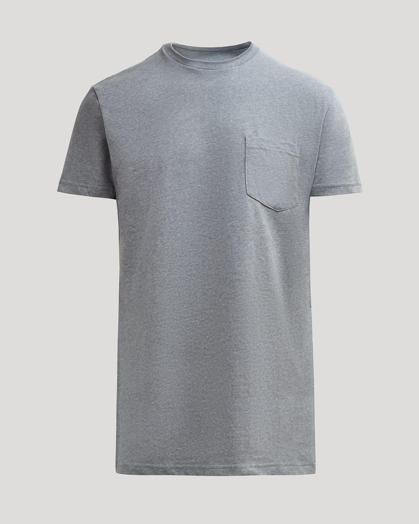 Heather Gray Tall Heavyweight Pocket Crew
