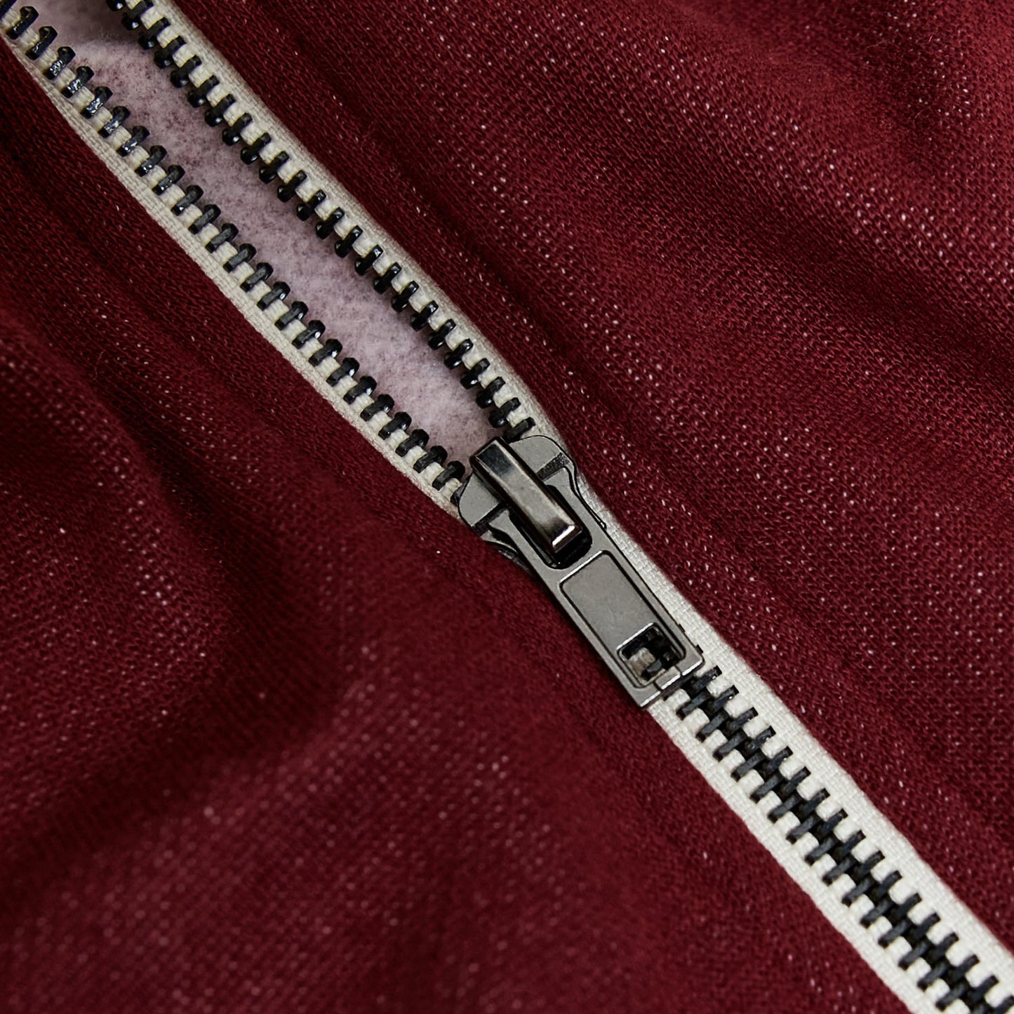 Burgundy Zip Fleece Hoodie