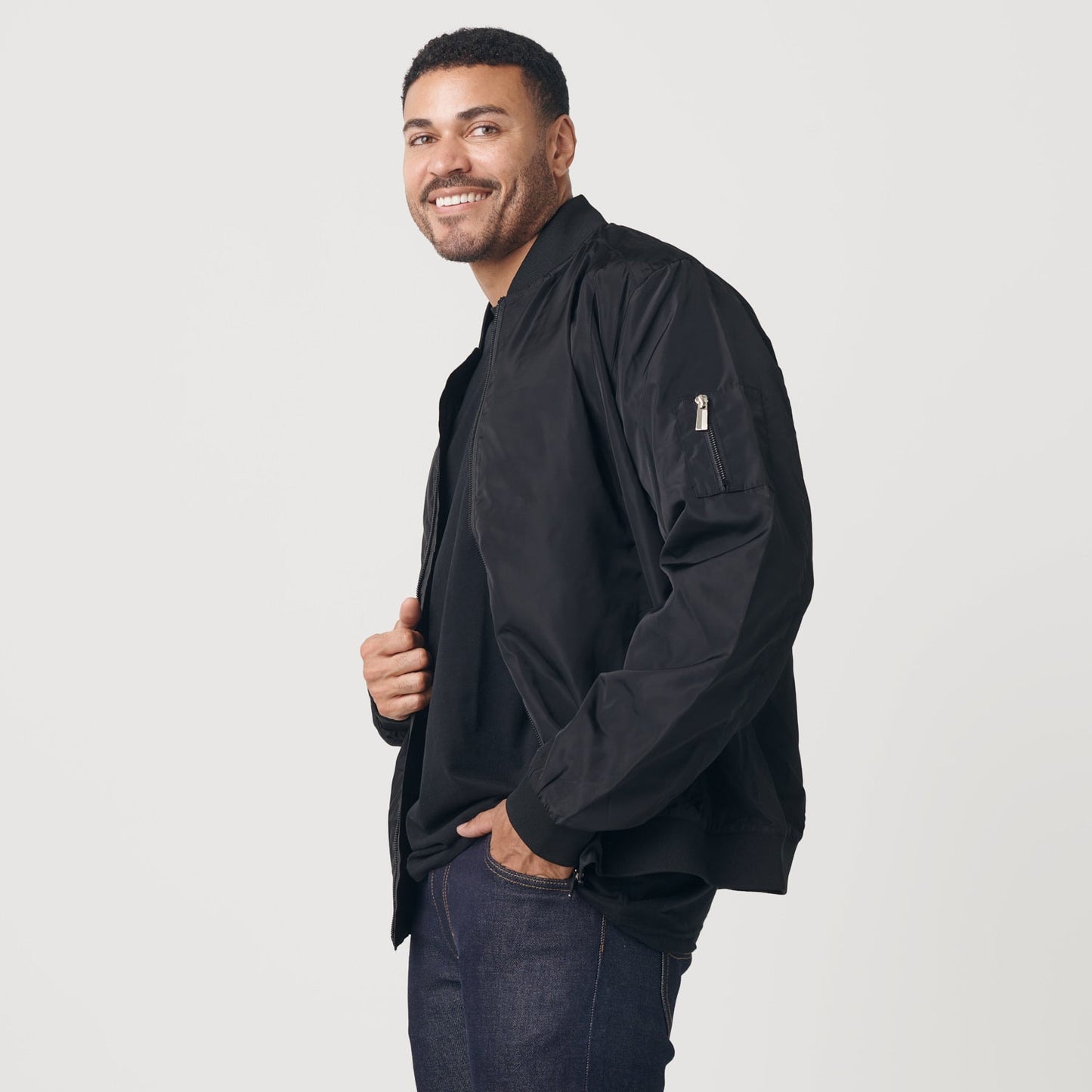 Black Bomber Jacket