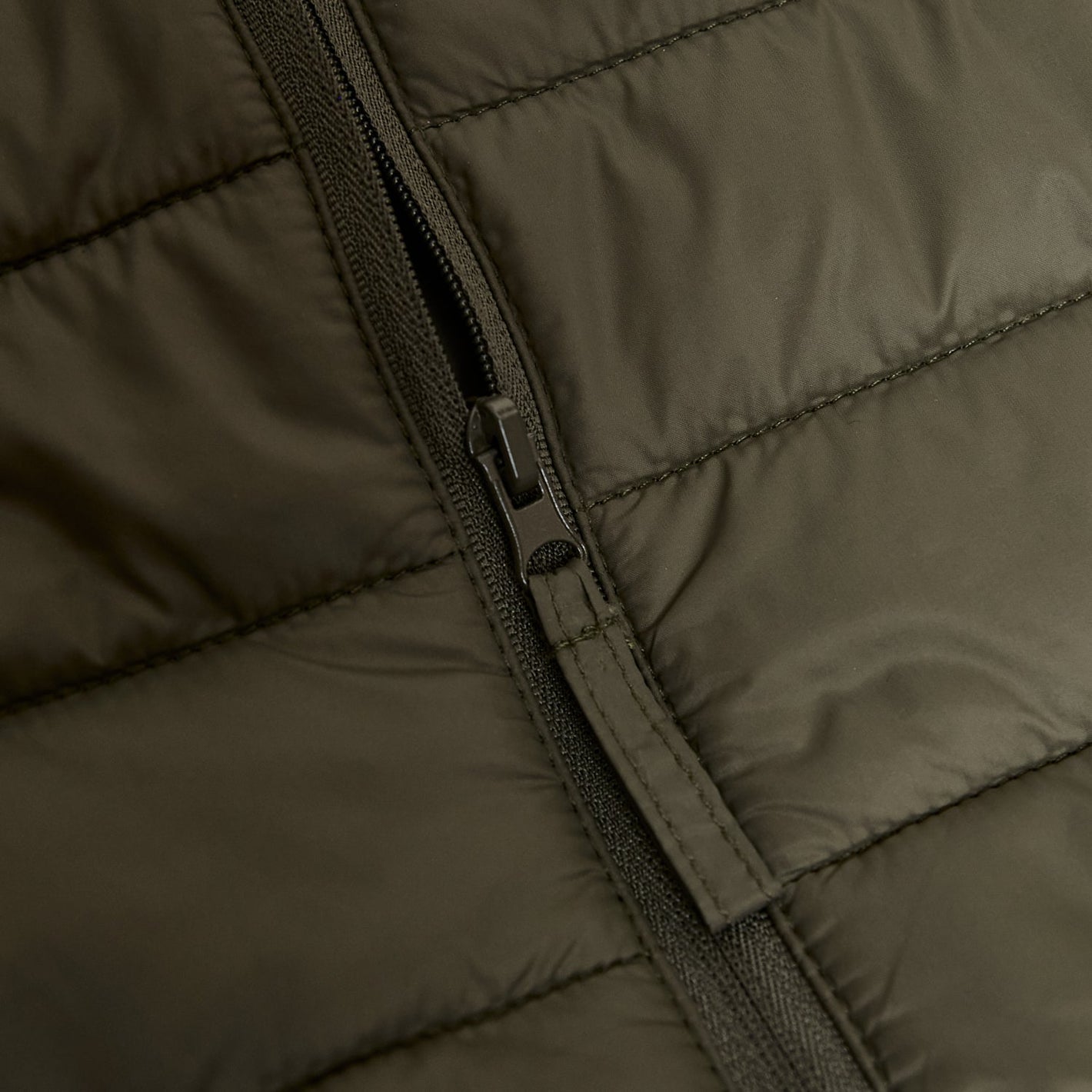 Military Green Quilted Puffer Jacket