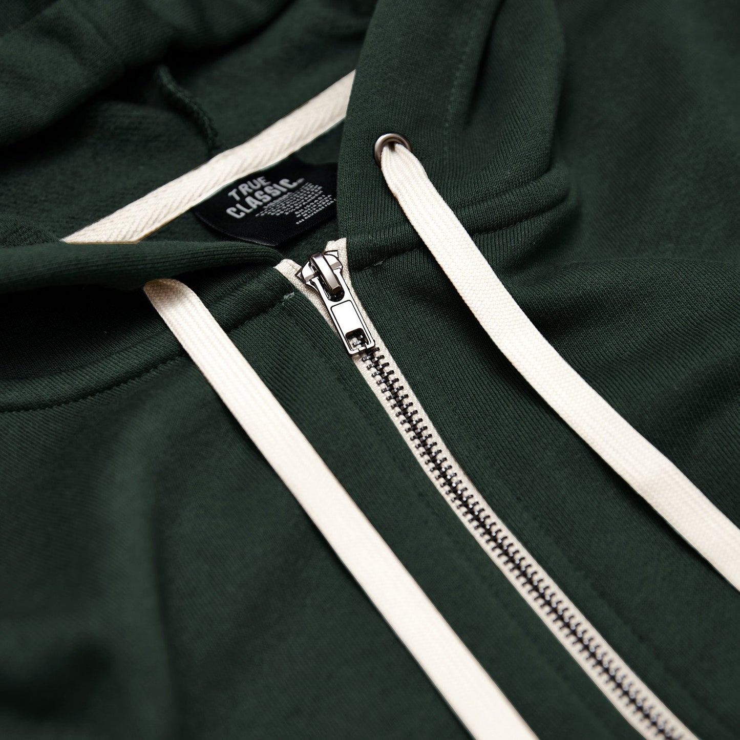 Hunter Green Fleece French Terry Zip Hoodie