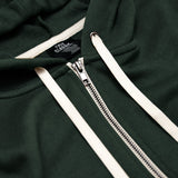 Hunter Green Fleece French Terry Zip Hoodie