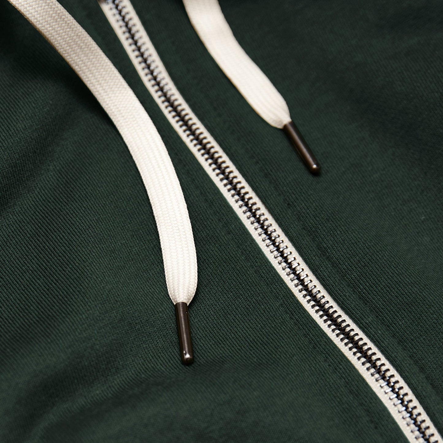 Hunter Green Fleece French Terry Zip Hoodie