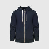 Navy Fleece French Terry Zip Hoodie