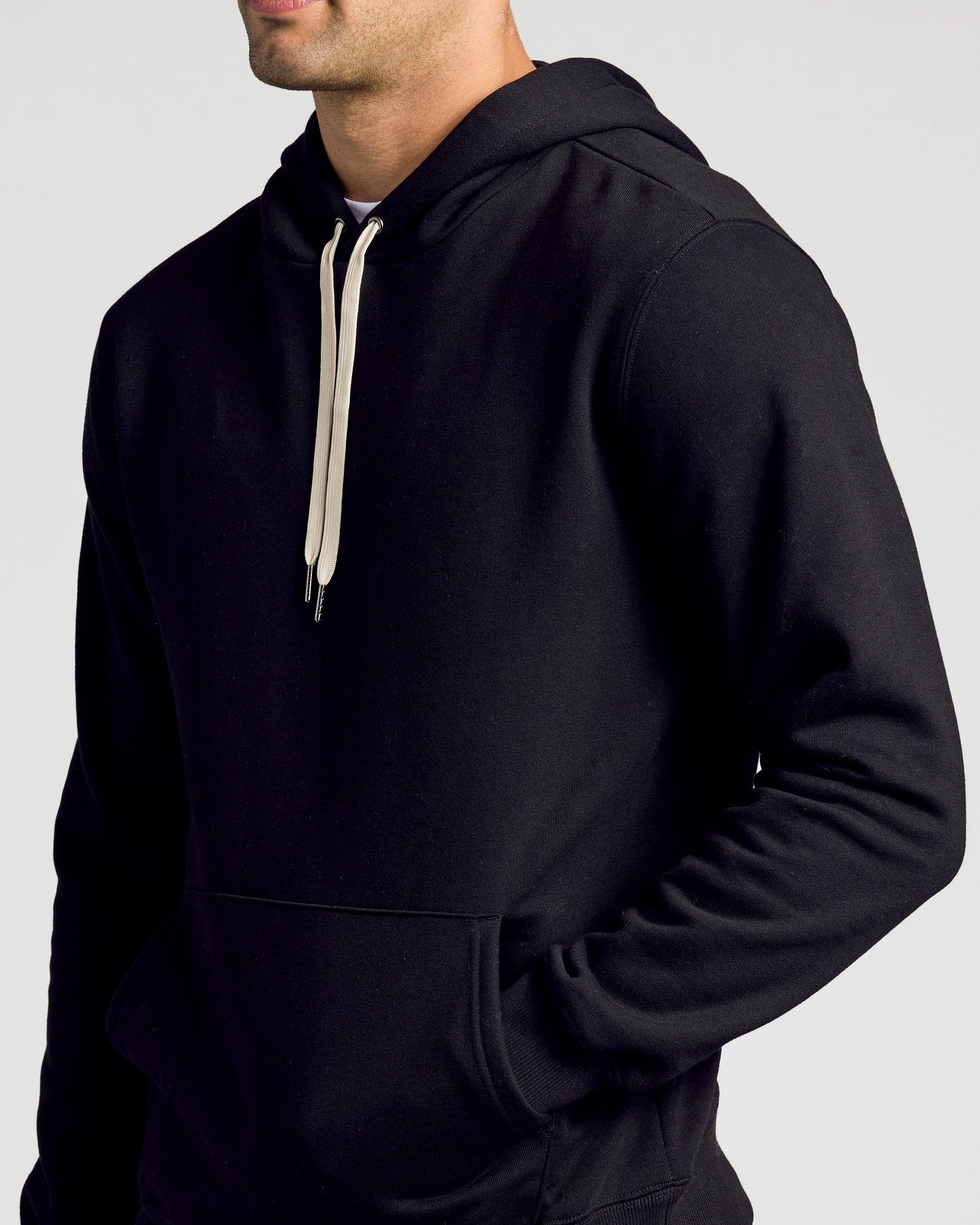 Black Fleece French Terry Pullover Hoodie