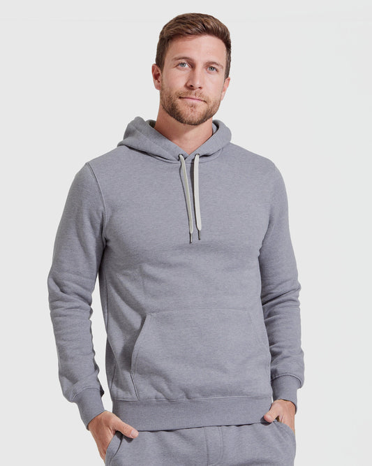 Heather Gray Pullover Fleece Hoodie