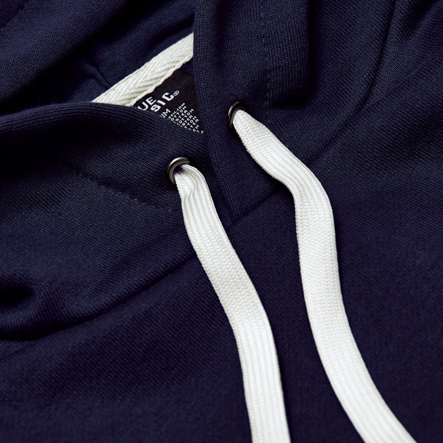 Navy Fleece French Terry Pullover Hoodie