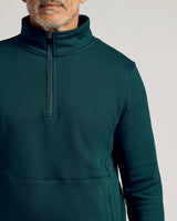Emerald Half Zip Fleece Sweatshirt