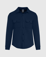 Navy Fleece Shirt Jacket