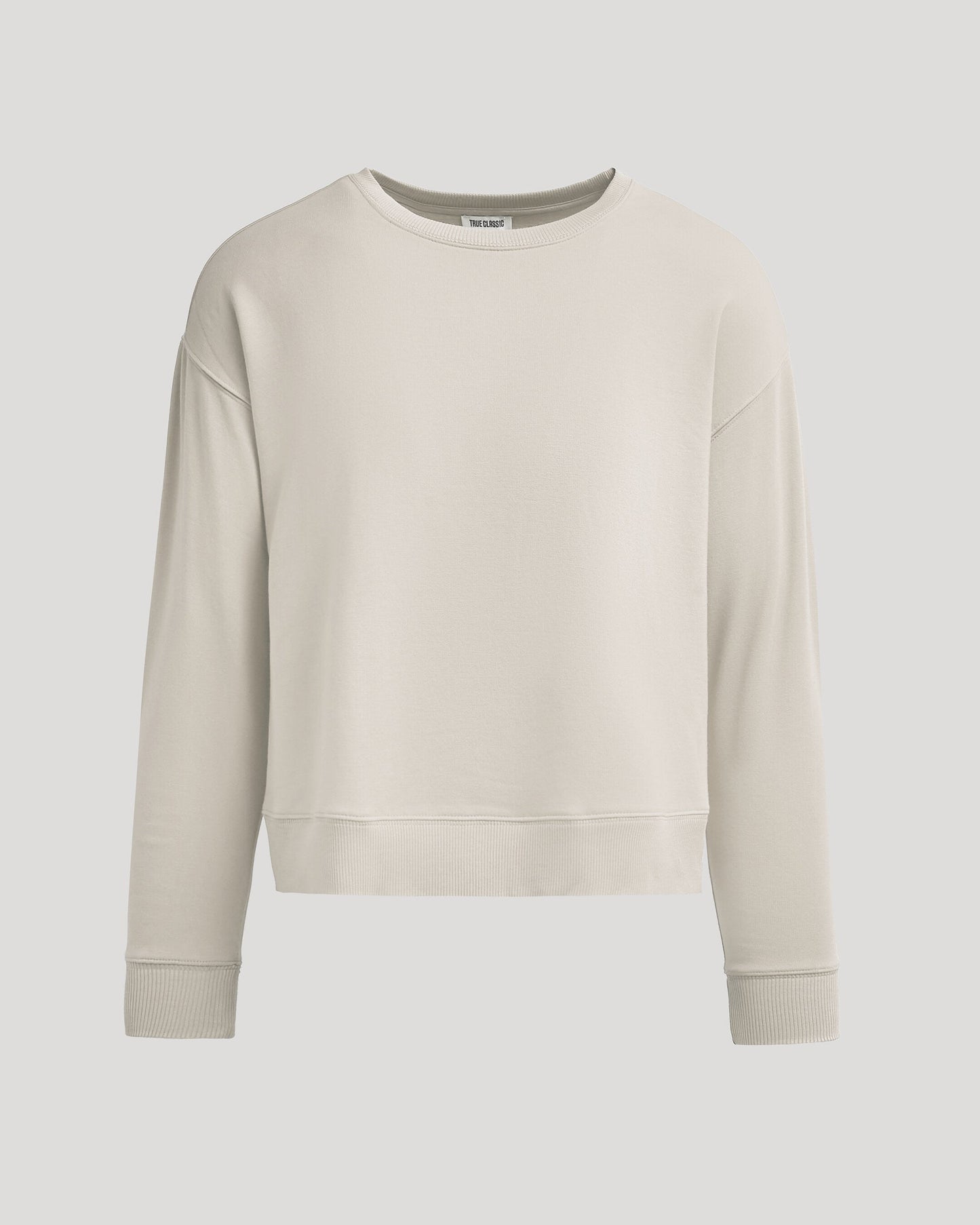 Womens Oatmeal Slouch Pullover Crew