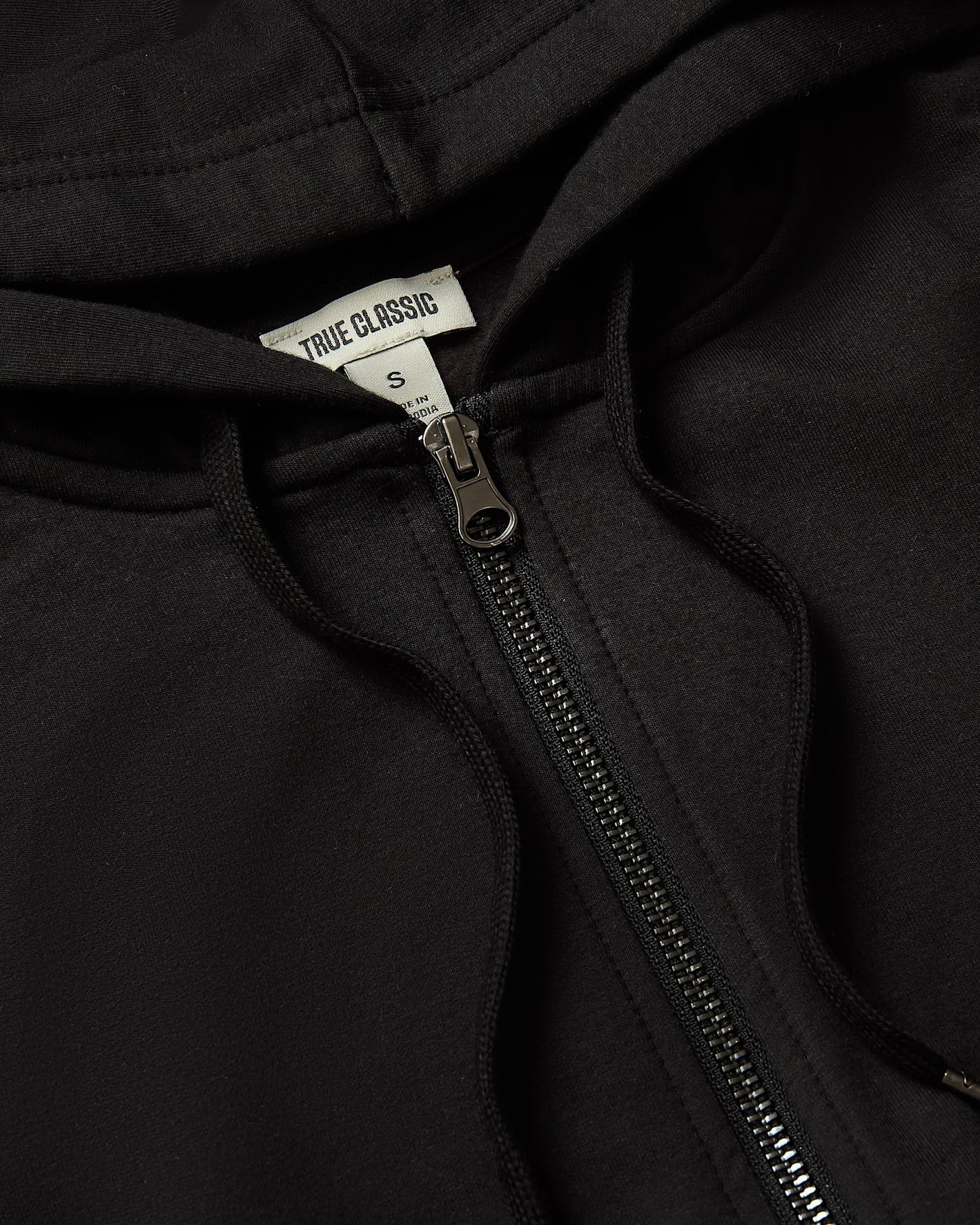 Womens Black Crop Zip Hoodie