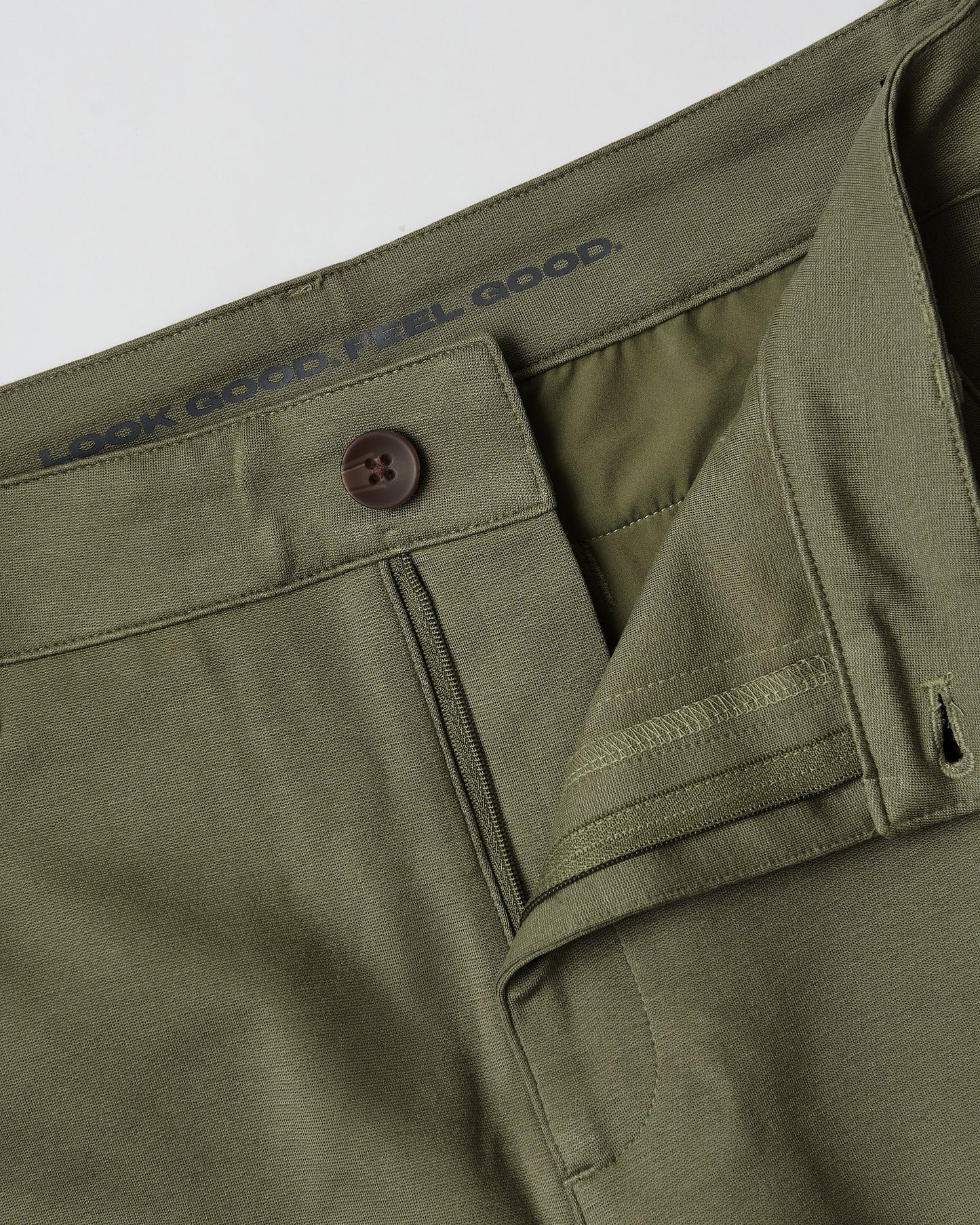 Military Green Slim Comfort Knit Chino Pant
