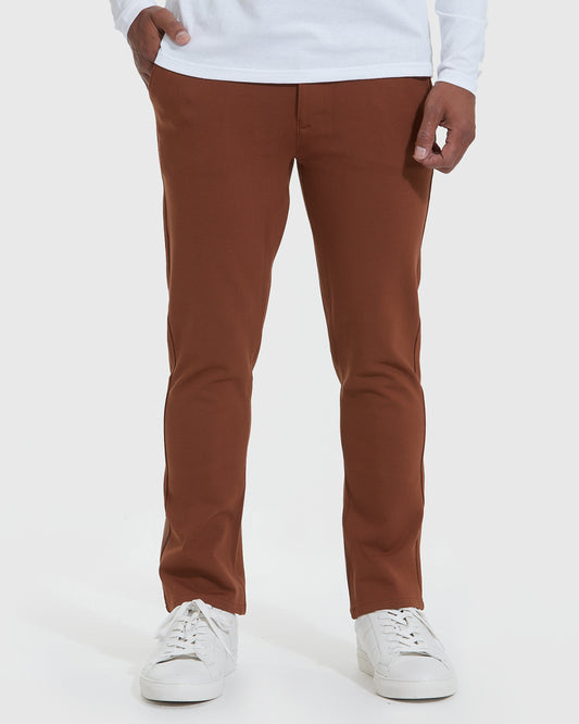 Suede Brown Comfort Chino Pant