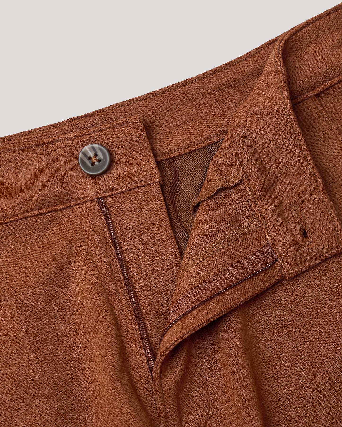 Suede Brown Slim Comfort Knit Chino Pant