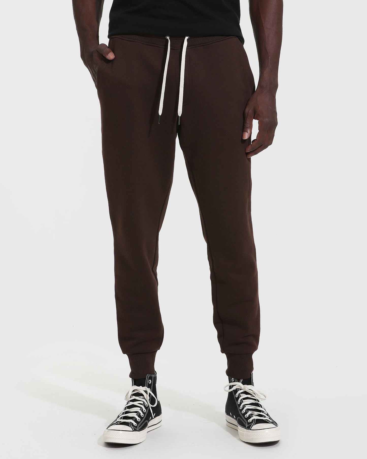 Dark Oak Fleece French Terry Jogger