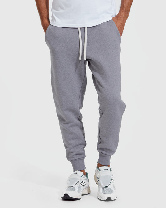 Heather Gray Fleece French Terry Joggers