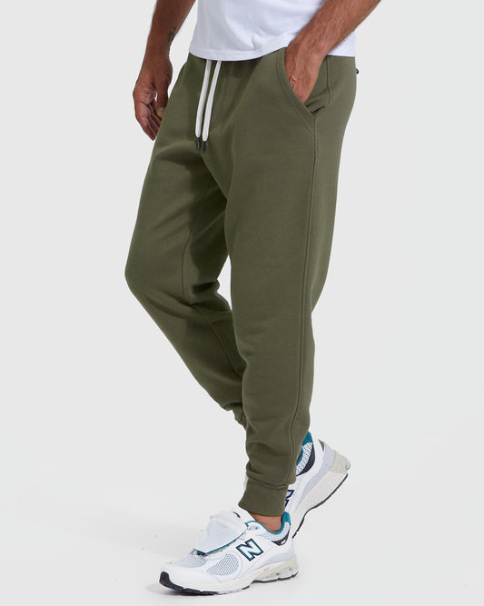 Military Green Fleece French Terry Jogger