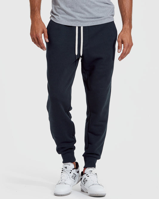 Navy Fleece French Terry Jogger