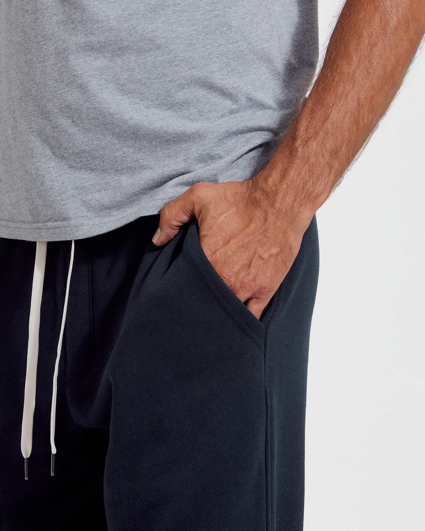 Navy Fleece French Terry Joggers