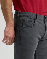 Gray Wash Straight Comfort Stretch Jeans
