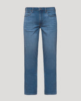 Medium Indigo Wash Straight Comfort Stretch Jeans