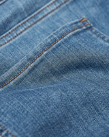 Medium Indigo Wash Straight Comfort Stretch Jeans