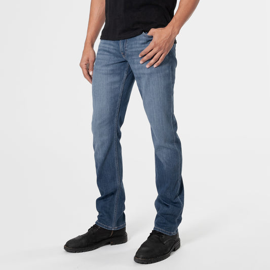 Medium indigo Wash Straight Fit Comfort Jeans