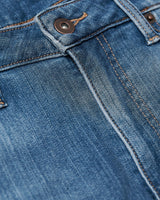 Medium Indigo Wash Straight Comfort Stretch Jeans