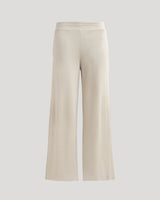 Womens Oatmeal Waffle Wide Leg Pants