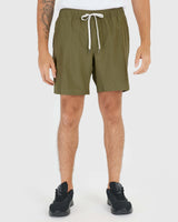 Military Green Active Quick Dry Shorts with Liner