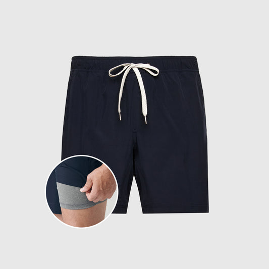 Navy Active Quick Dry Short with Liner