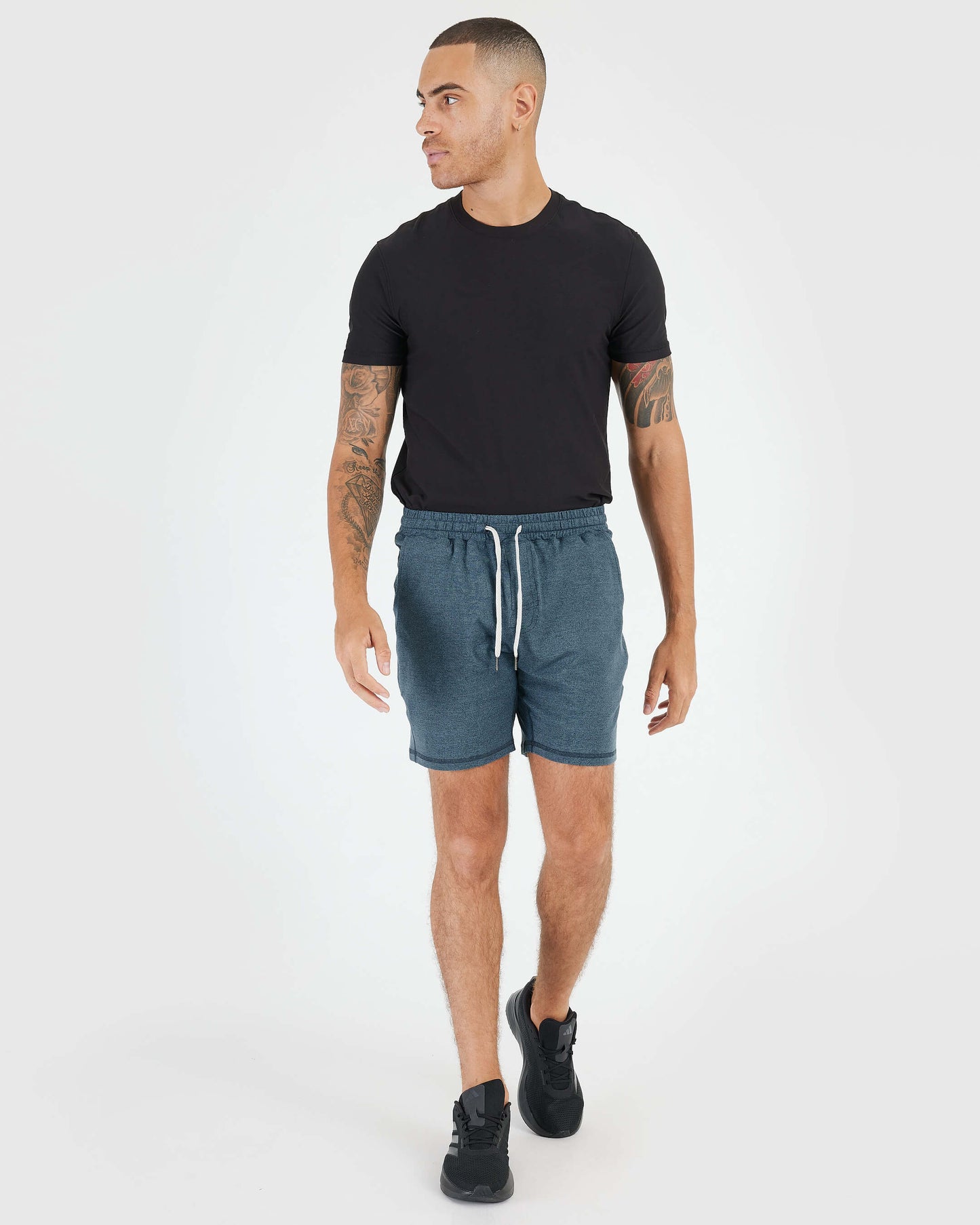 Dark Heather Indigo Active Comfort Shorts