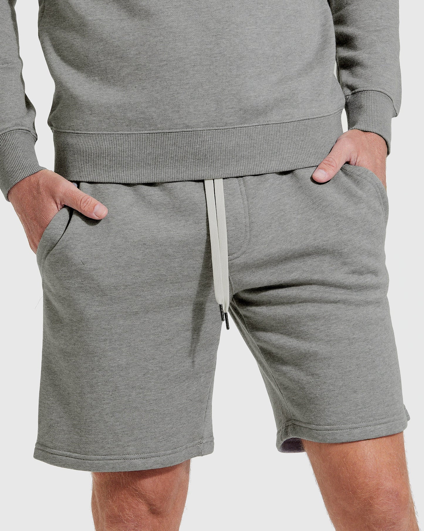Medium Heather Gray Fleece French Terry Shorts