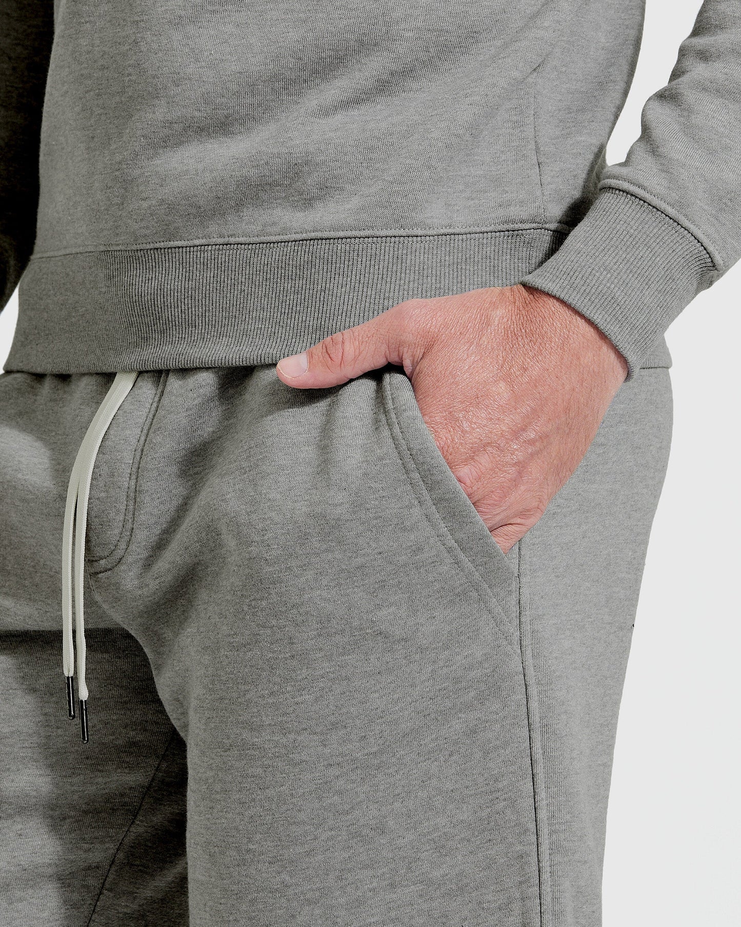 Medium Heather Gray Fleece French Terry Shorts