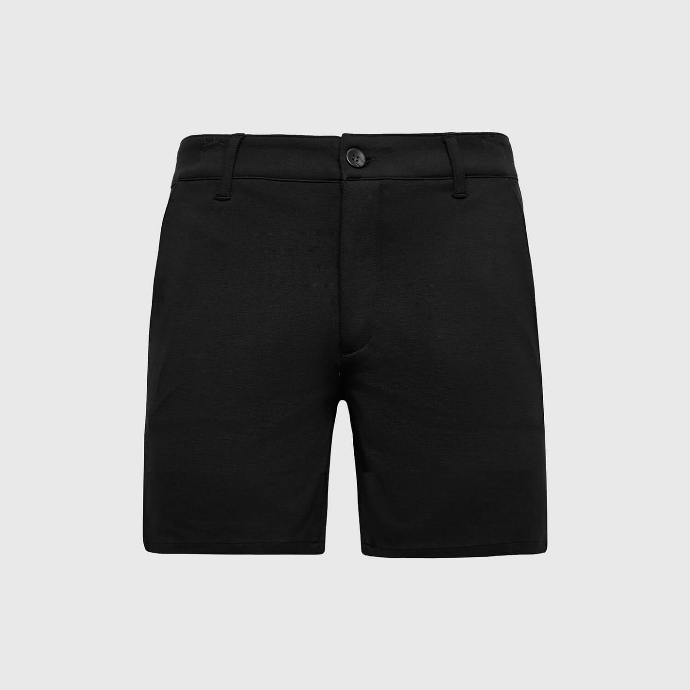 7" Black Comfort Knit Chino Shorts