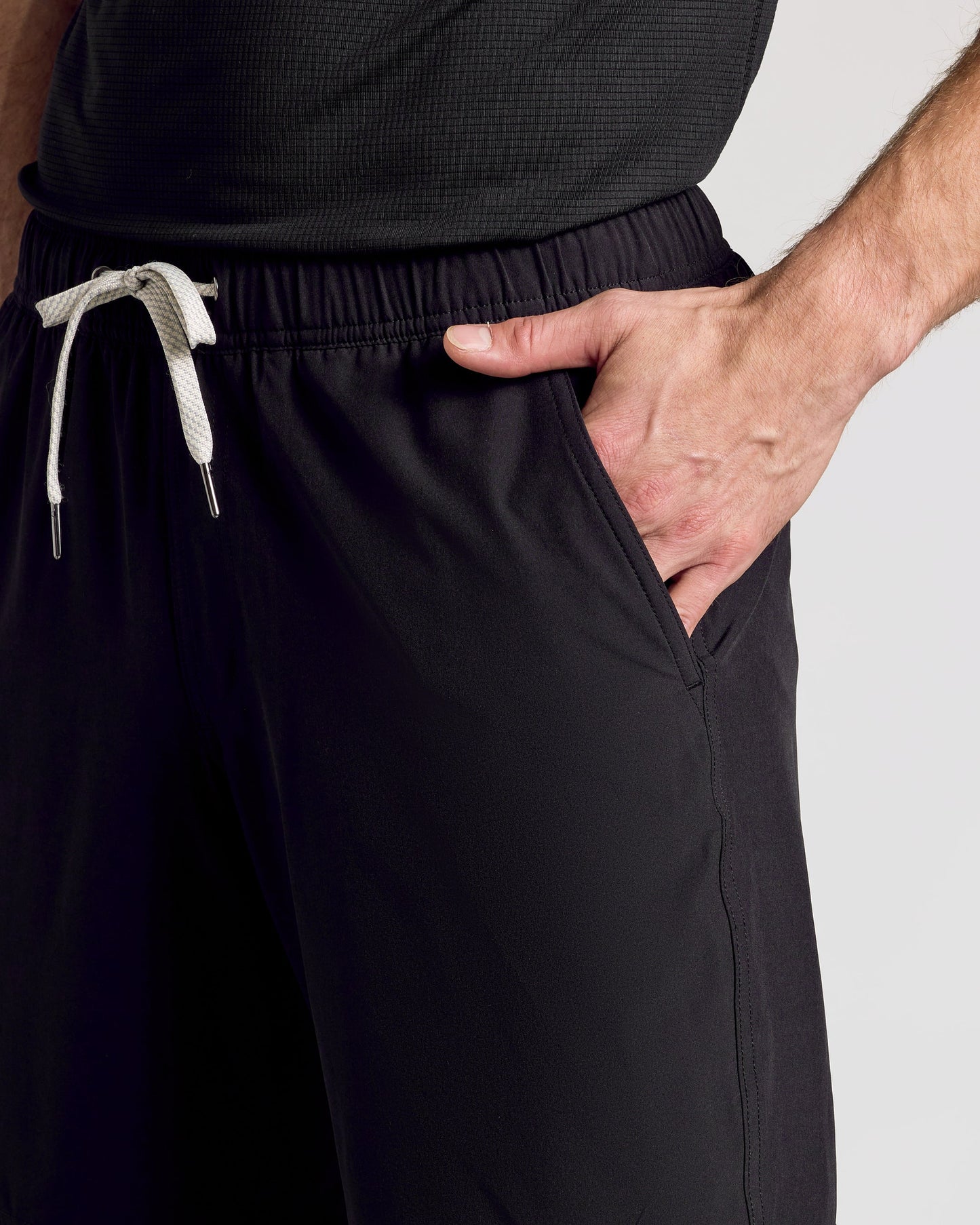 9" Black Active Quick Dry Shorts