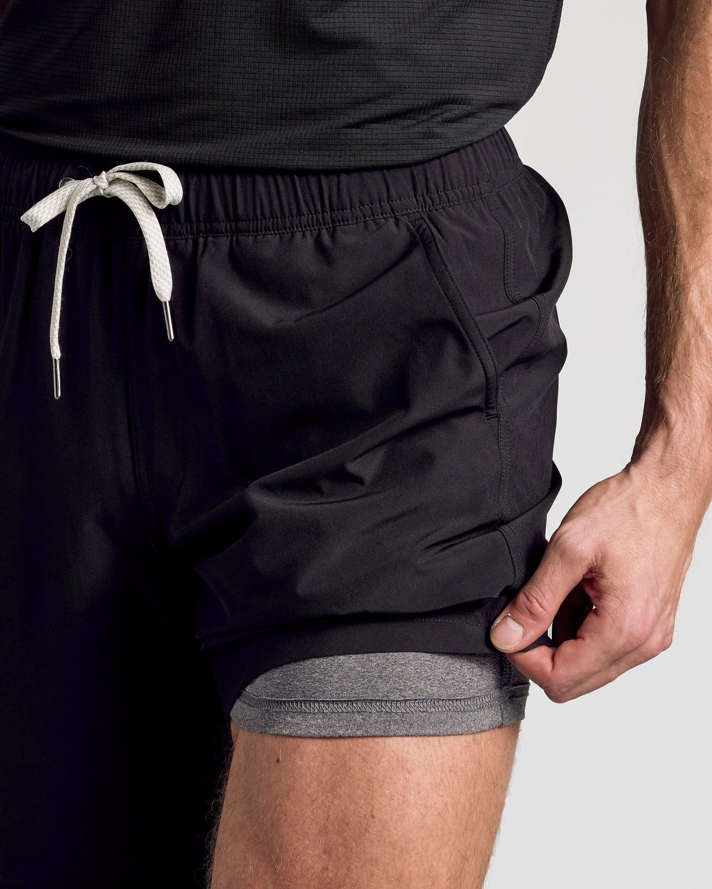 9" Black Active Quick Dry Shorts