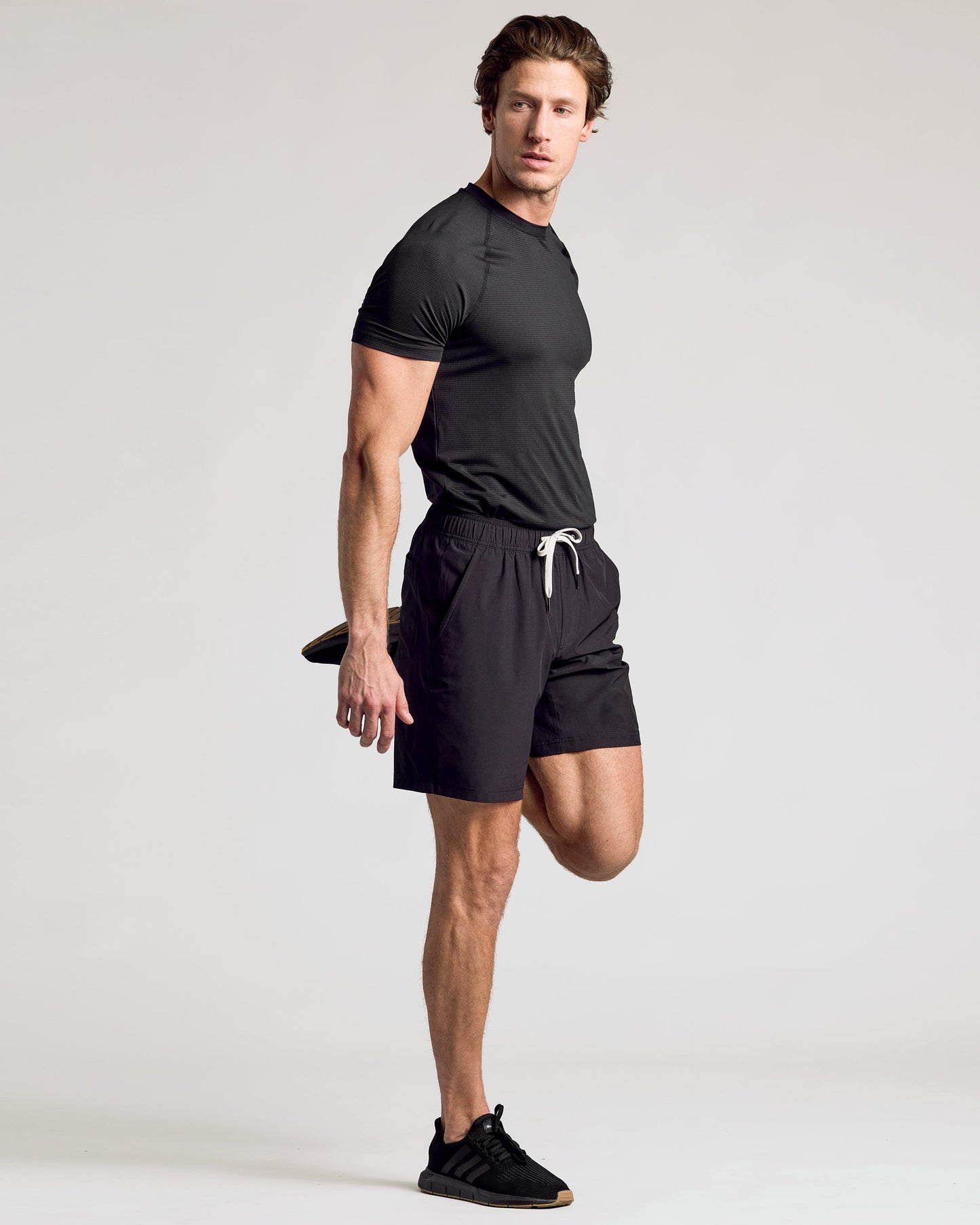9" Black Active Quick Dry Shorts