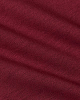 Girls Dark Maroon Cropped Boxy Crew Neck Tee