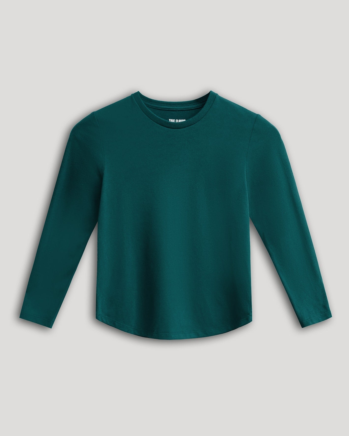 Boys' Deep Emerald Classic Long Sleeve Crew Neck