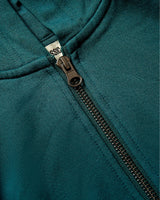 Girls Deep Emerald Cropped Zip Hoodie