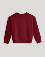 Girls Dark Maroon Slouch Pullover Crew