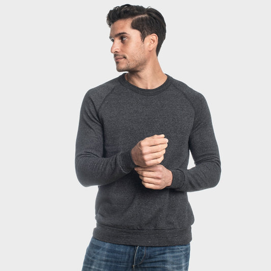 Charcoal Black Fleece Pull Over Sweatshirt