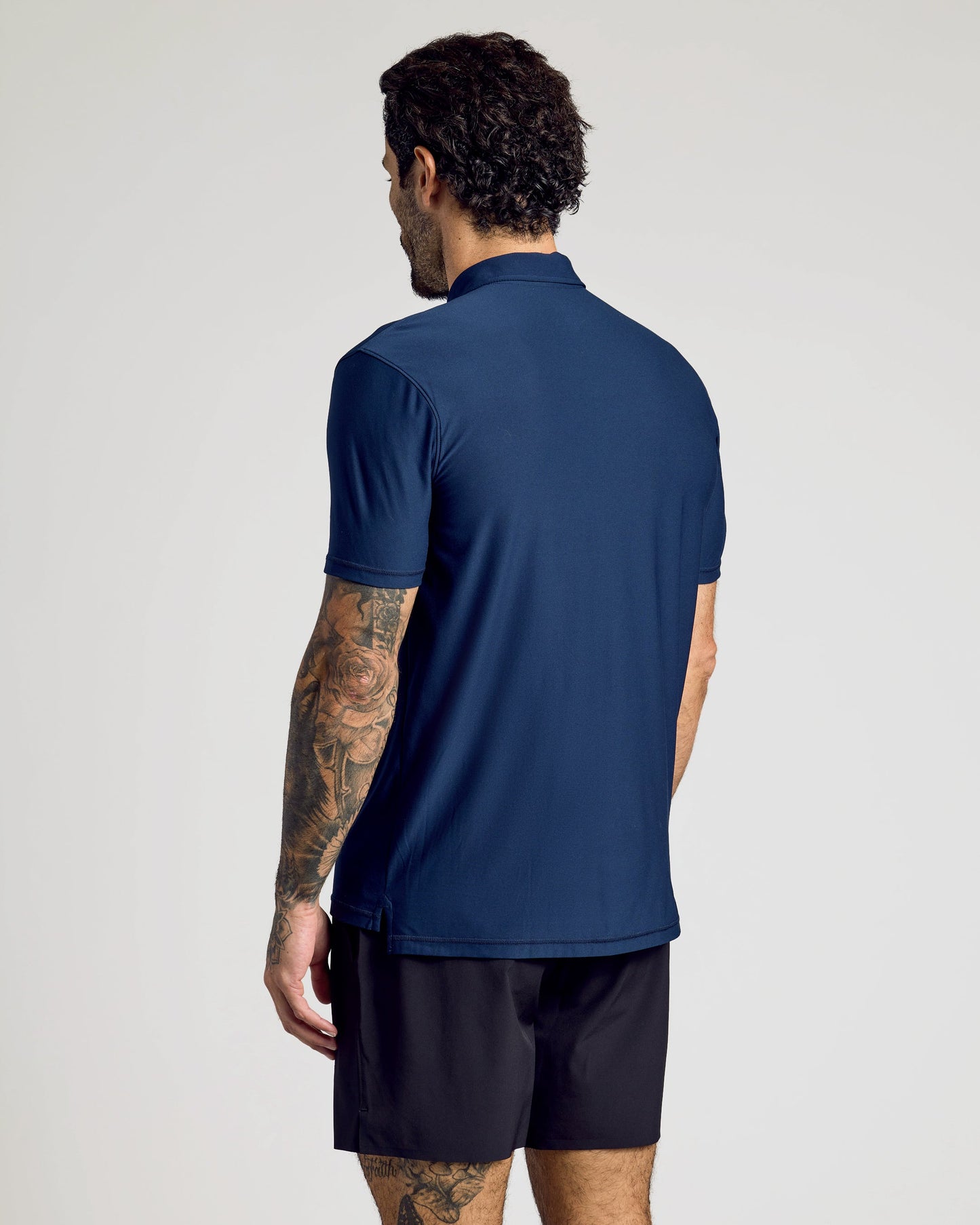 Navy Active Short Sleeve Polo