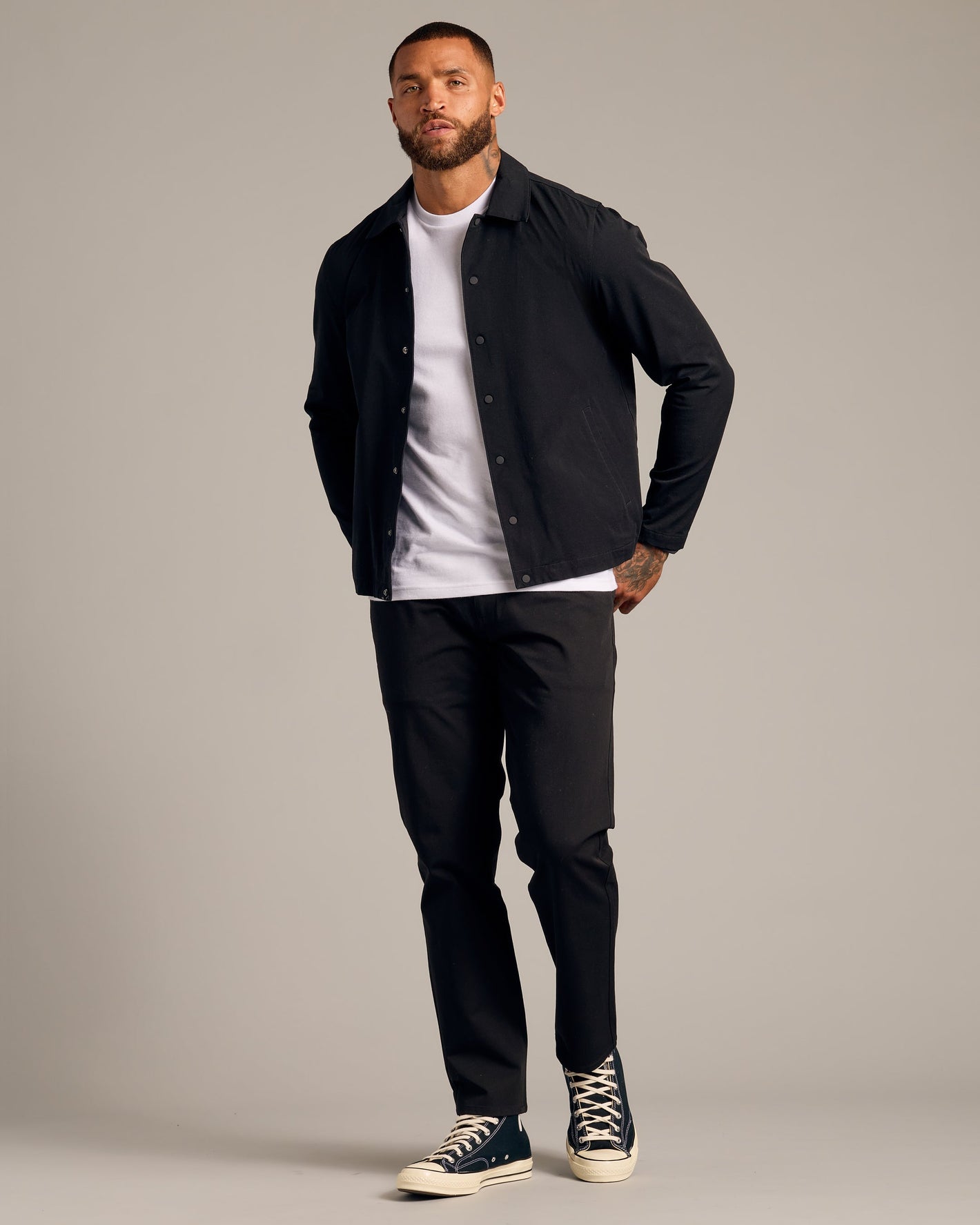 Black Coaches Jacket