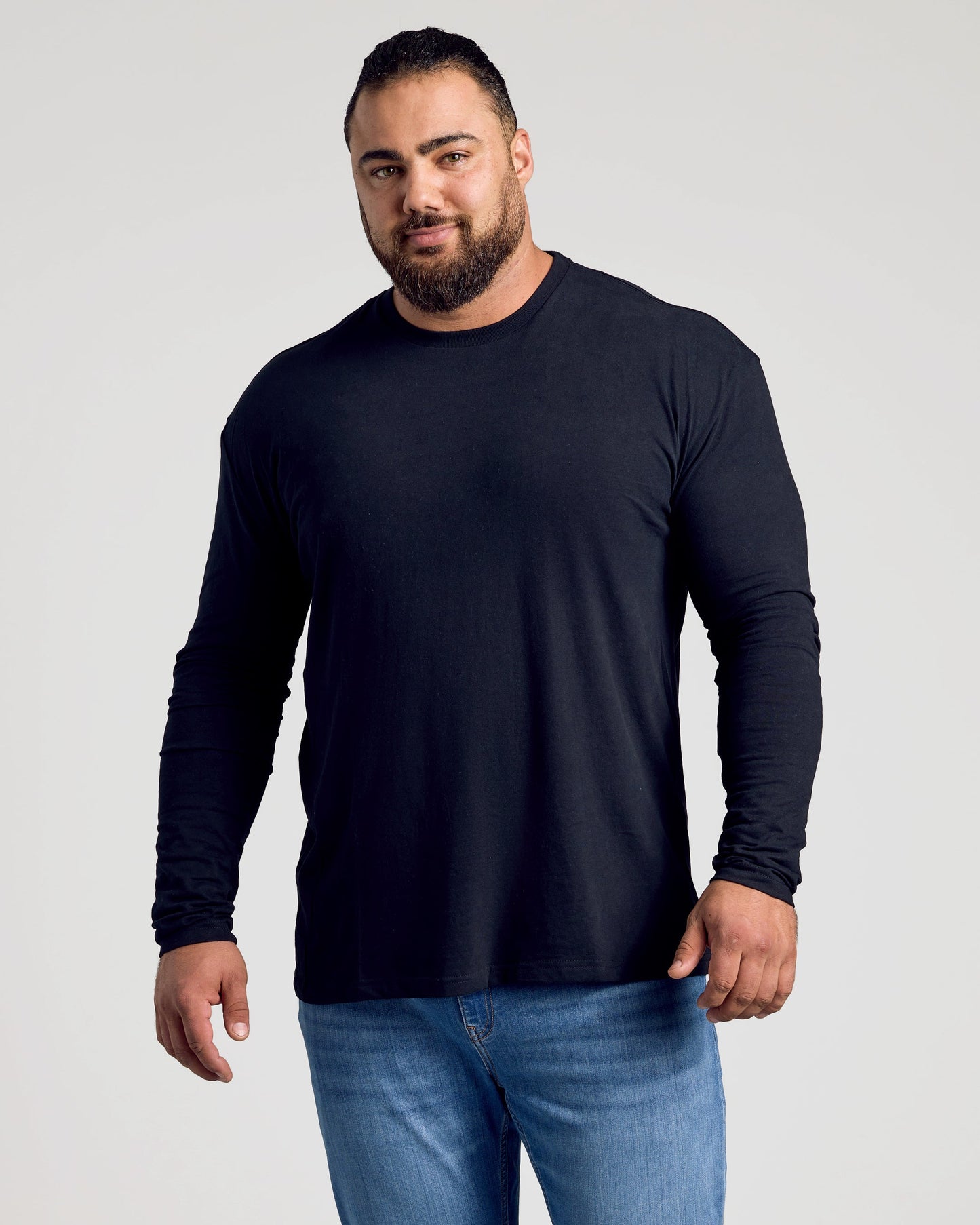 Black Classic Long Sleeve Crew Neck