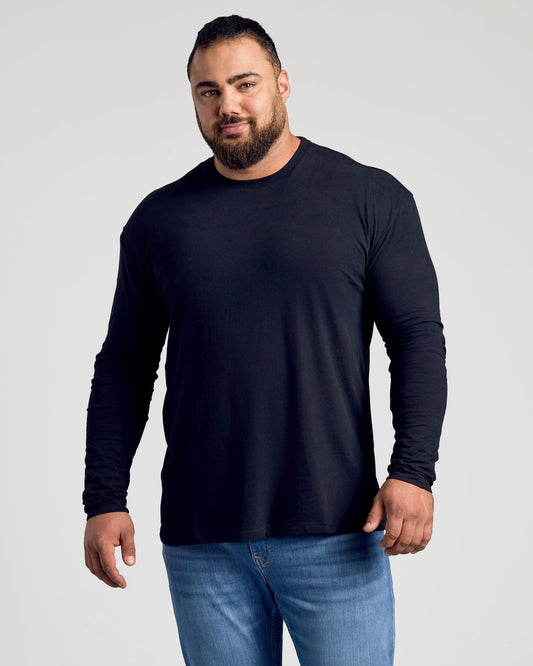Black Classic Long Sleeve Crew Neck